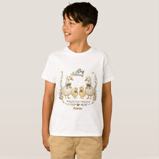 アヒルのベビーシャワー 家族でワグル・イントゥ・ワンダー T Tシャツ