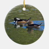 アヒルのペア セラミックオーナメント (裏面)