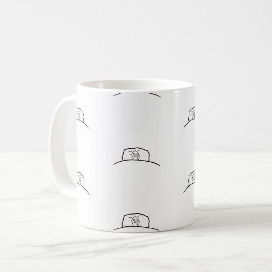 アヒルのマグカップ、アヒルのベッドのマグカップ。かわいいアヒルのマグカップ コーヒーマグカップ (正面左)