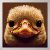 アヒルのライフポートレートのビークと黄色の羽 ポスター (正面)