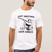 アヒルの中毒者 楽しいTシャツ Tシャツ (正面)