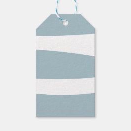 アヒルの卵の青と白抽象芸術 ギフトタグ