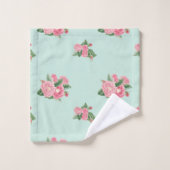 アヒルの卵の青フローラ バスタオルセット (ウォッシュタオル)