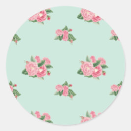 アヒルの卵の青フローラ ラウンドシール