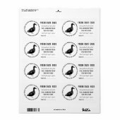 アヒルの卵 |ヴィンテージファーム名の白黒ラベル ラベル (フルシート)