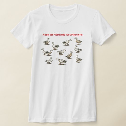 アヒルの友達 Tシャツ (レイダウン)