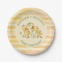 アヒルの双子 1歳の誕生日パーティー