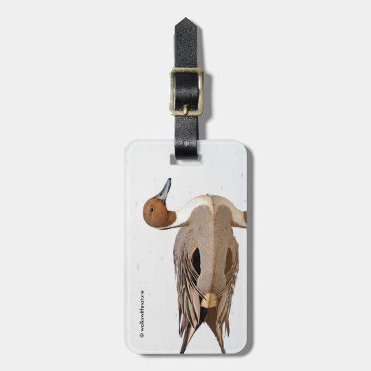 アヒルの反射 ラゲッジタグ (正面縦)