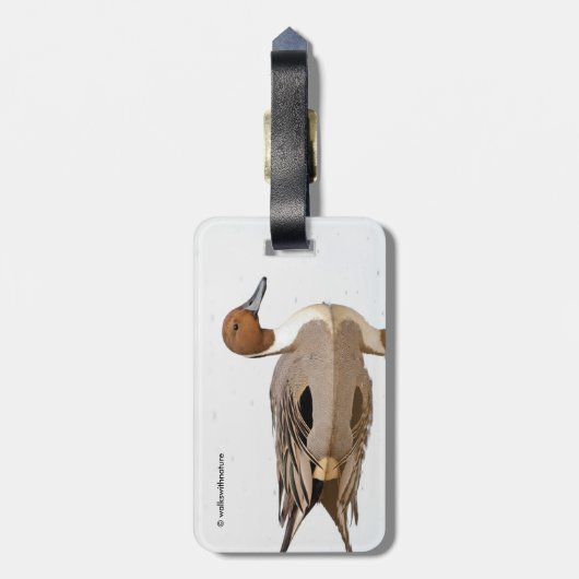 アヒルの反射 ラゲッジタグ (裏面縦)