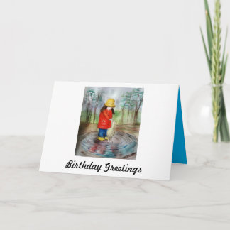 アヒルの天気誕生日カード カード