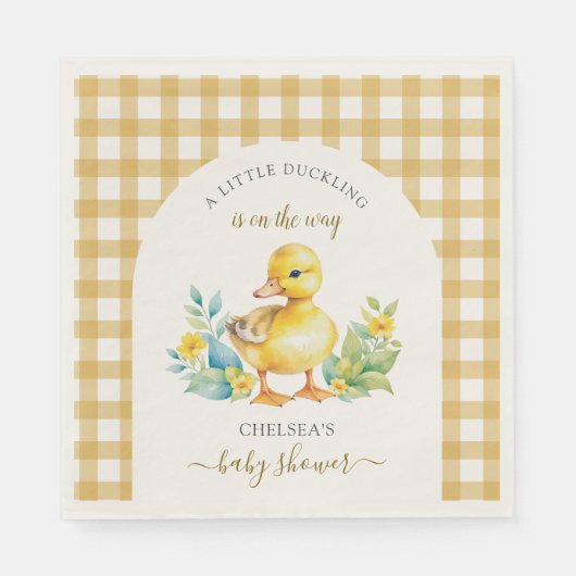 アヒルの子はアヒルの赤ちゃんシャワーの途中にある スタンダードランチョンナプキン (正面)