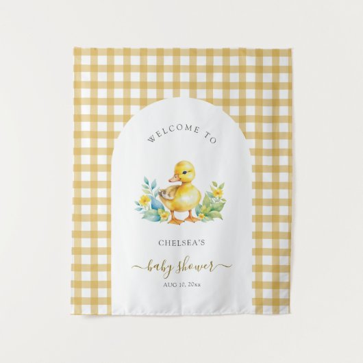 アヒルの子はアヒルの赤ちゃんシャワーの途中にある タペストリー (正面)