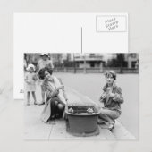 アヒルの子供たちと少女たち 1927年 ポストカード (正面/裏面)