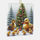 アヒルの家族のクリスマス オブジェ セラミックオーナメント (右)