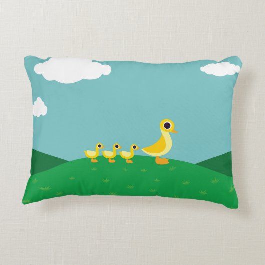 アヒルの家族 アクセントクッション (裏面)