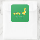 アヒルの家族 スクエアシール (バッグ)