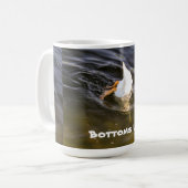 アヒルの恋人のためのカスタマイズ可能なマグ"の上で"底を付けます! コーヒーマグカップ (正面左)