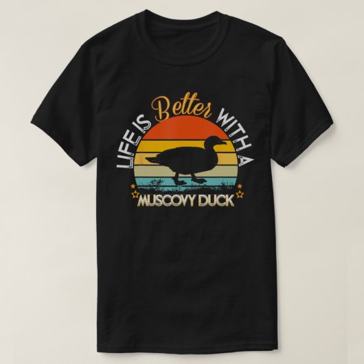 アヒルの恋人のギフトおもしろいTで人生が良い Tシャツ (デザイン正面)