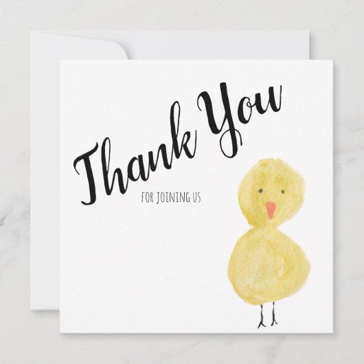 アヒルの手の水の色ベビーシャワーありがとう (正面)