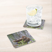 アヒルの手入れ スクエアペーパーコースター (インサイチュ)