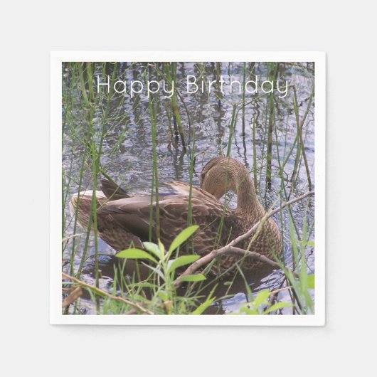 アヒルの手入れ スタンダードカクテルナプキン (正面)
