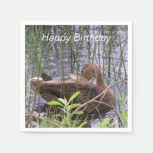 アヒルの手入れ スタンダードカクテルナプキン (正面)