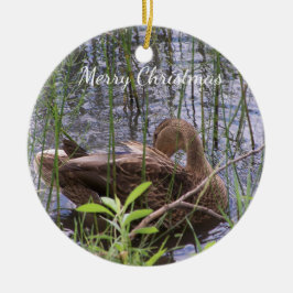 アヒルの手入れ セラミックオーナメント