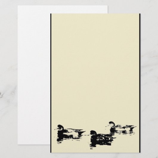 アヒルの文房具 便箋 (正面/裏面)