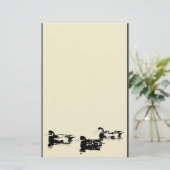 アヒルの文房具 便箋 (スタンド正面)