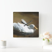 アヒルの時計 スクエア壁時計 (ホーム)