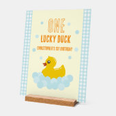 アヒルの最初の誕生日 アクリルサイン (傾斜)