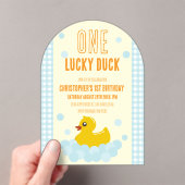 アヒルの最初の誕生日 アクリル招待状 (インサイチュ (ポータブル))