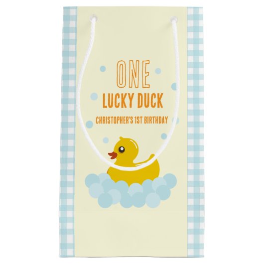 アヒルの最初の誕生日 スモールペーパーバッグ (正面)
