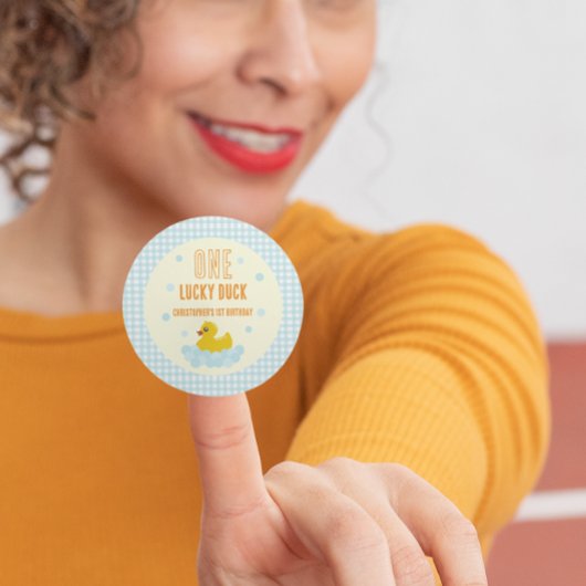 アヒルの最初の誕生日 ラウンドシール
