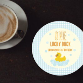 アヒルの最初の誕生日 ラウンドペーパーコースター