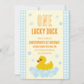 アヒルの最初の誕生日 招待状 (正面)