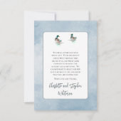 アヒルの森の自然男の子の赤ちゃんシャワー サンキューカード (裏面)