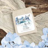 アヒルの森の自然男の子の赤ちゃんシャワー スクエアシール