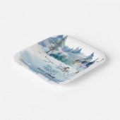 アヒルの森の自然男の子の赤ちゃんシャワー ペーパープレート (傾斜あり)