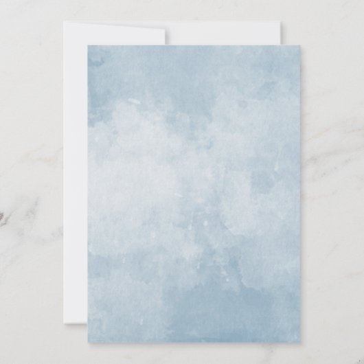 アヒルの森の自然男の子の赤ちゃんシャワー 招待状 (裏面)