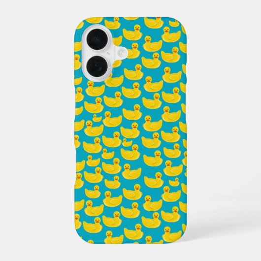 アヒルの模様 iPhone 16ケース (裏面)
