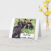 アヒルの母の家族は一緒に言う – ハッピーバースデー カード (黄色い花)