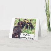 アヒルの母の家族は一緒に言う – ハッピーバースデー カード (正面)