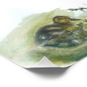 アヒルの水彩プリント フォトプリント            (角)