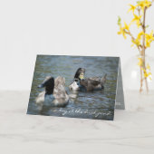 "アヒルの池の日"。 湾セントルイス挨拶C カード (黄色い花)