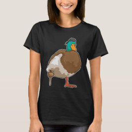 アヒルの海賊の木の足 Tシャツ