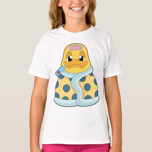 アヒルの熱狂体温計 Tシャツ (正面)