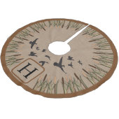 アヒルの狩りのモノグラムのカスタム ブラッシュドポリエステルツリースカート (アングル)