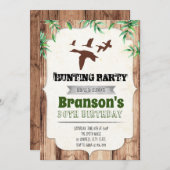 アヒルの狩りの大人の誕生日の招待 招待状 (正面/裏面)
