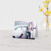 アヒルの狩りの挨拶状 カード (黄色い花)